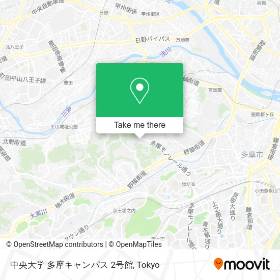 中央大学 多摩キャンパス 2号館 map