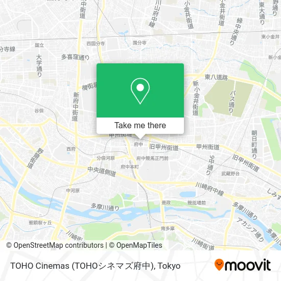 TOHO Cinemas Fuchu map