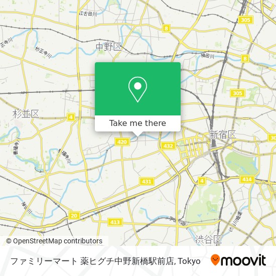ファミリーマート 薬ヒグチ中野新橋駅前店 map