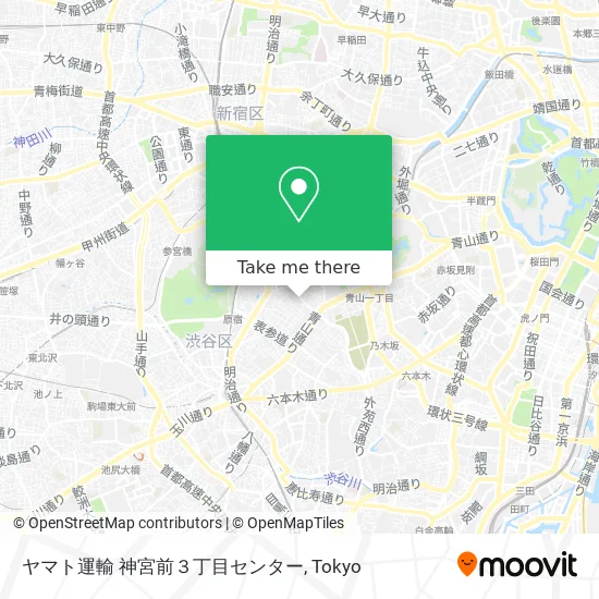Yamato Transport Jingu-mae 3-Chome Center map