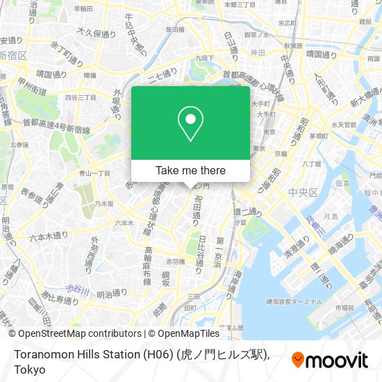 Toranomon Hills Station (H06) (虎ノ門ヒルズ駅) map