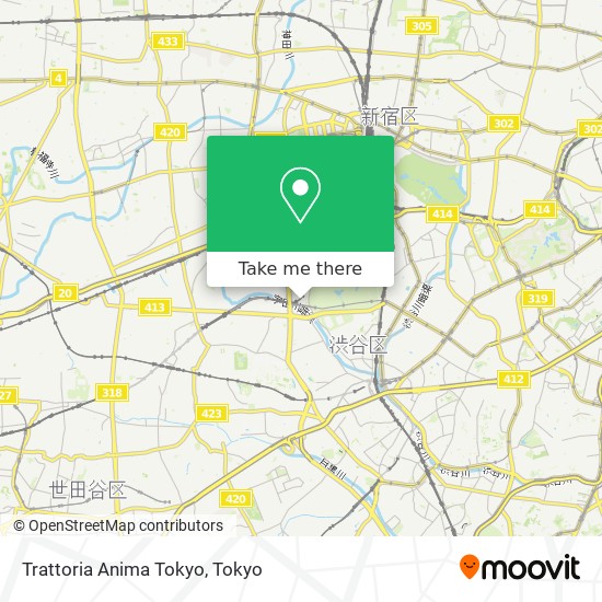 Trattoria Anima Tokyo map