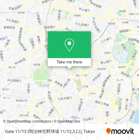 Gate 11/12 (明治神宮野球場 11/12入口) map