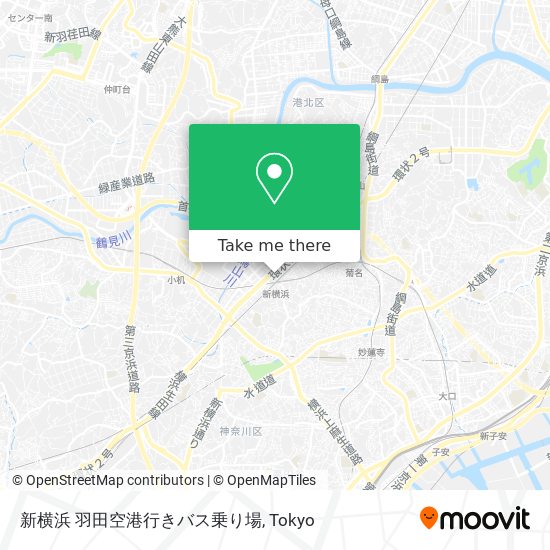 新横浜 羽田空港行きバス乗り場 map