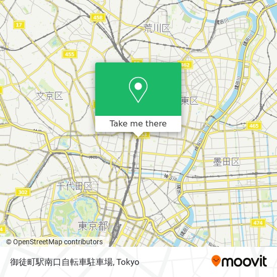 御徒町駅南口自転車駐車場 map