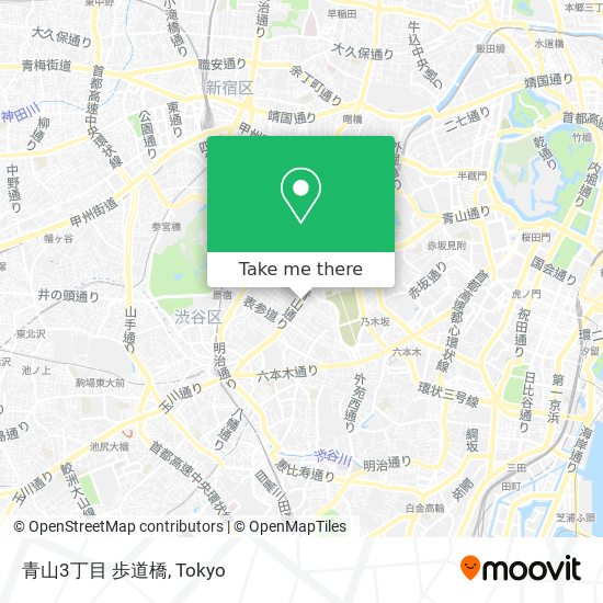 青山3丁目 歩道橋 map