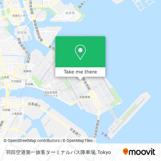 羽田空港第一旅客ターミナルバス降車場 map