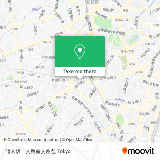 道玄坂上交番前交差点 map
