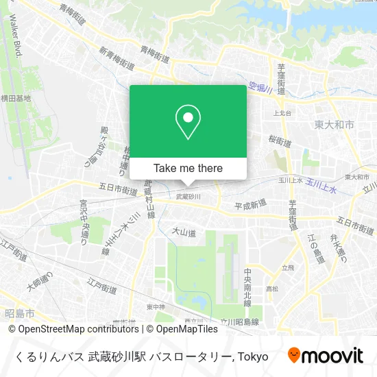 くるりんバス 武蔵砂川駅 バスロータリー map
