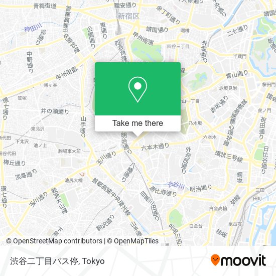 渋谷二丁目バス停 map