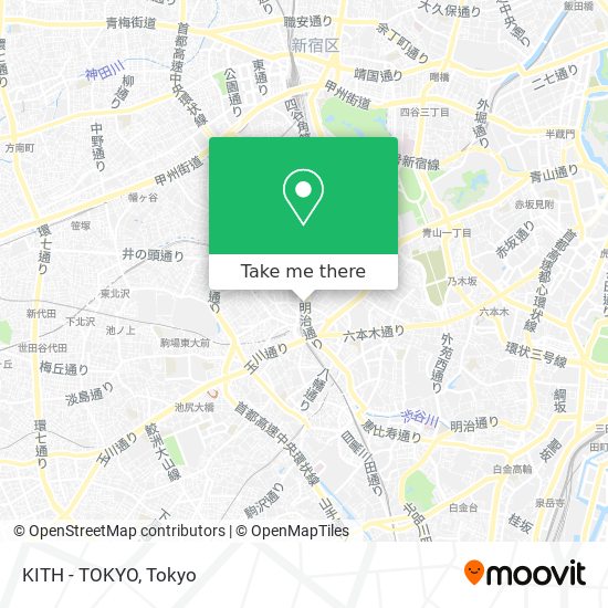 KITH - TOKYO map