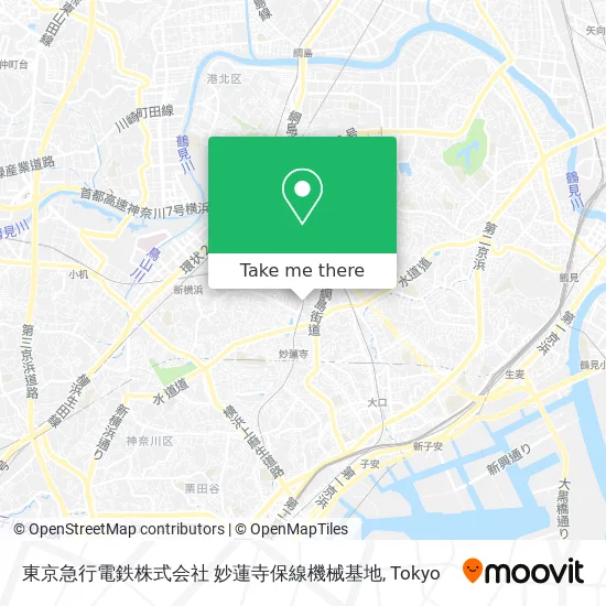Tokyo Express Railway Company Myoren-ji Track Machinery Base map