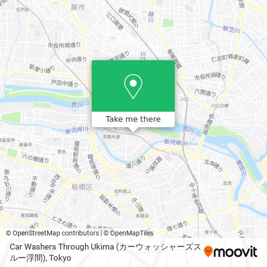 Car Washers Through Ukima (カーウォッシャーズスルー浮間) map