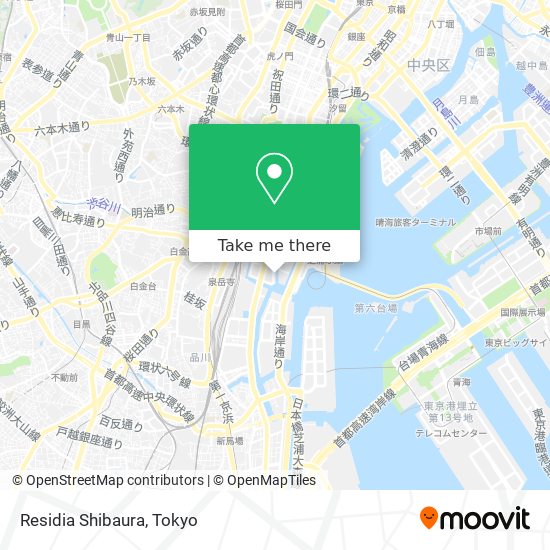 Residia Shibaura map