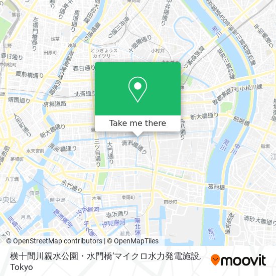 横十間川親水公園・水門橋‘マイクロ水力発電施設 map