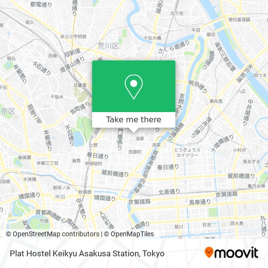 Plat Hostel Keikyu Asakusa Station map