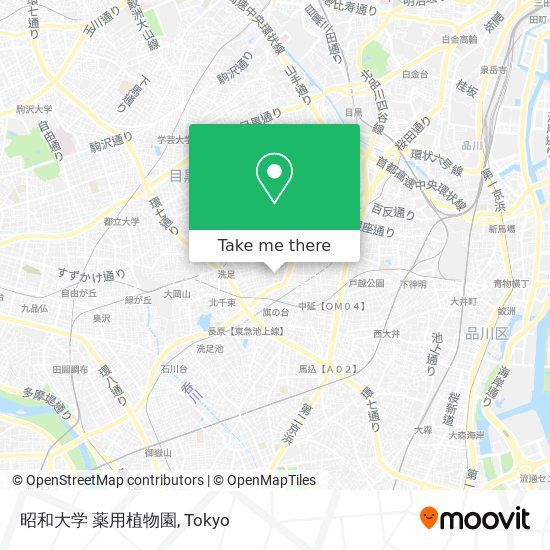 昭和大学 薬用植物園 map