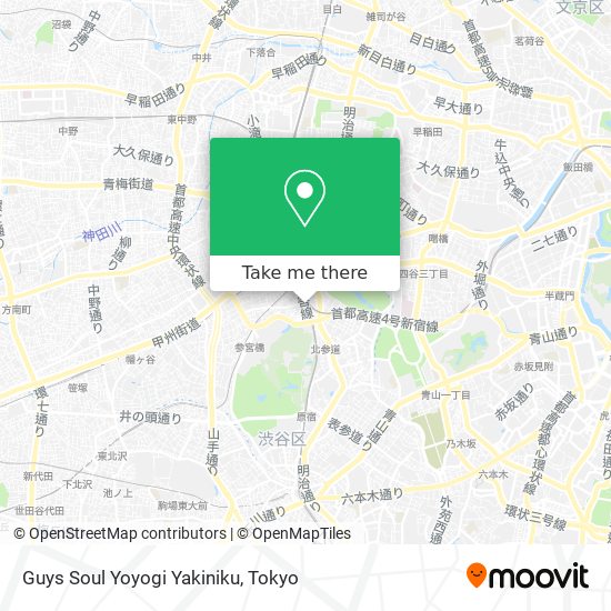 Guys Soul Yoyogi Yakiniku map