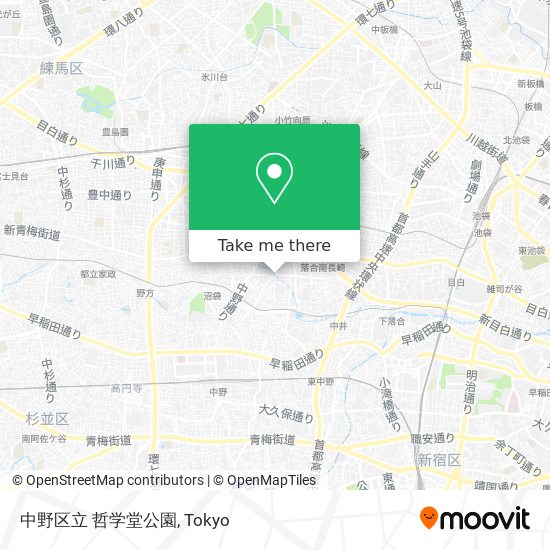 中野区立 哲学堂公園 map