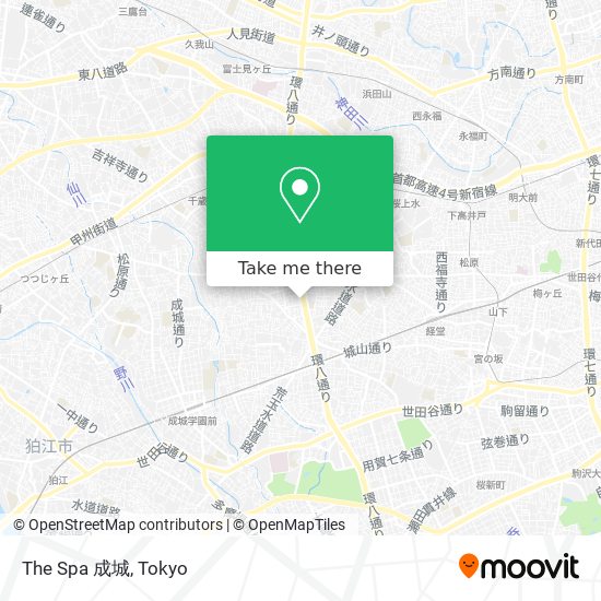 The Spa 成城 map