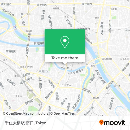 How To Get To 千住大橋駅 南口 In 荒川区 By Bus Or Metro