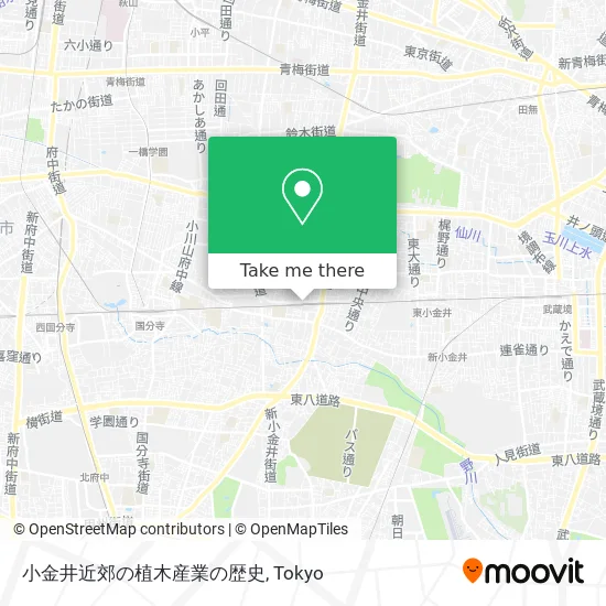 小金井近郊の植木産業の歴史 map
