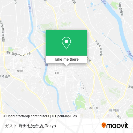 ガスト 野田七光台店 map