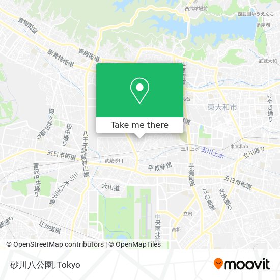 砂川八公園 map