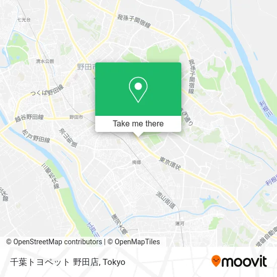 Chiba Toyopet Noda Branch map