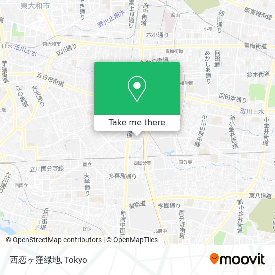 西恋ヶ窪緑地 map