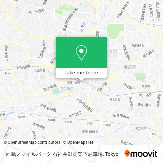 西武スマイルパーク 石神井町高架下駐車場 map