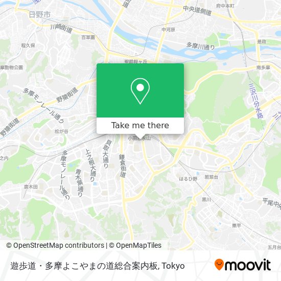 遊歩道・多摩よこやまの道総合案内板 map