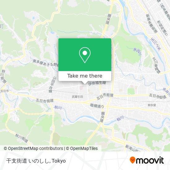 干支街道 いのしし map