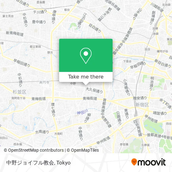 Nakano Joyful Church map