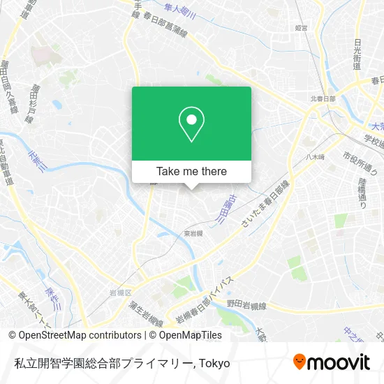 私立開智学園総合部プライマリー map