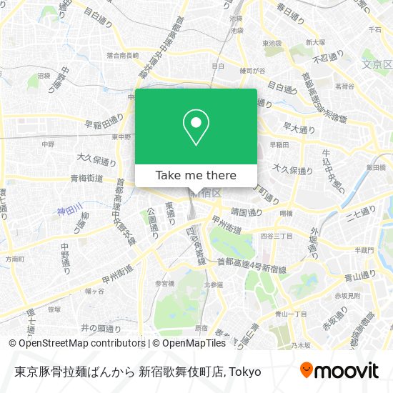 東京豚骨拉麺ばんから 新宿歌舞伎町店 map