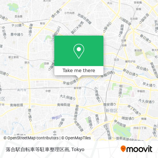 落合駅自転車等駐車整理区画 map