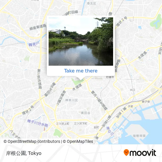 岸根公園 map