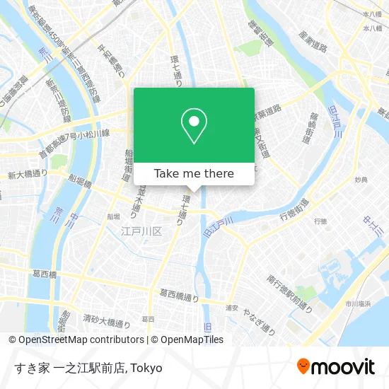 Sukiya Ichinoe Station Front Branch map