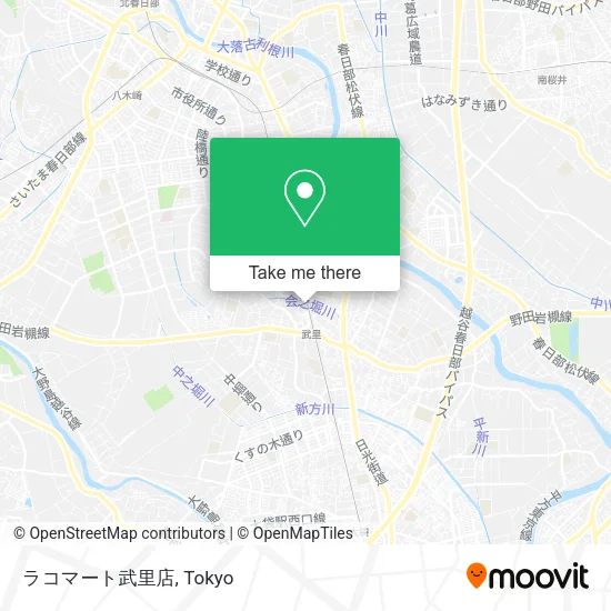 ラコマート武里店 map