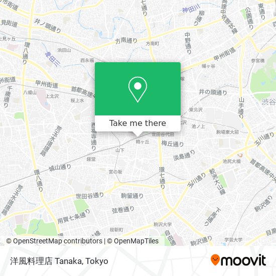 洋風料理店 Tanaka map