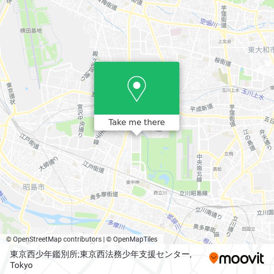東京西少年鑑別所;東京西法務少年支援センター map