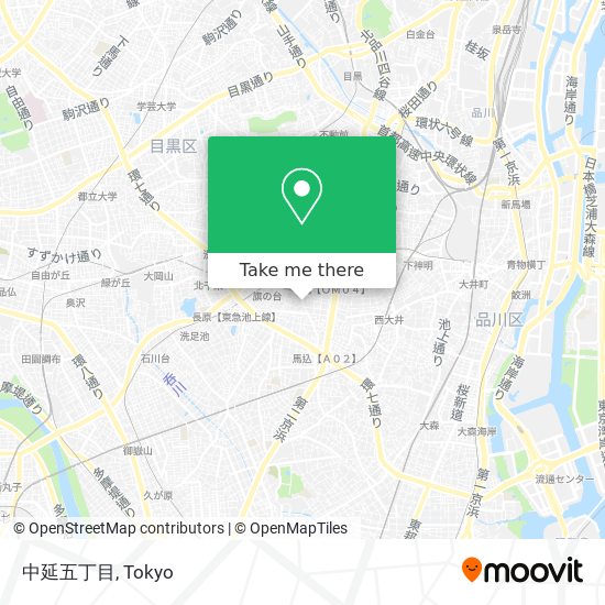 中延五丁目 map