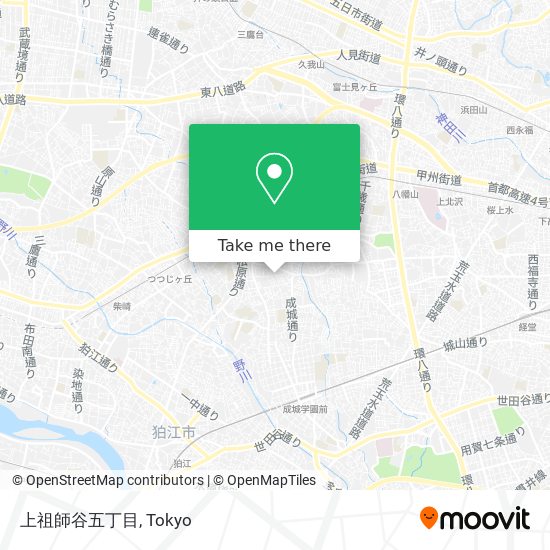 上祖師谷五丁目 map