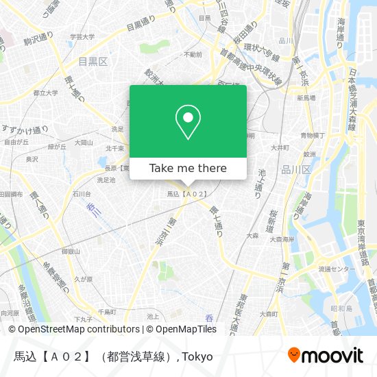 馬込【Ａ０２】（都営浅草線） map