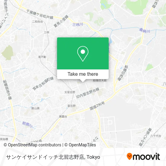 Sankei Sandwich Kita-Narashino Store map