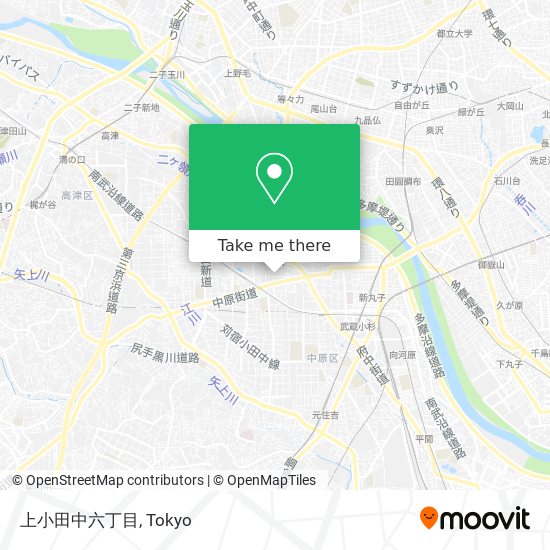 上小田中六丁目 map