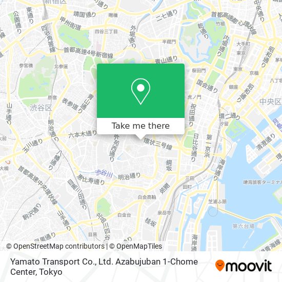 Yamato Transport Co., Ltd. Azabujuban 1-Chome Center map