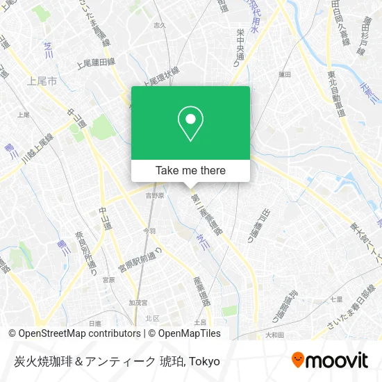 炭火焼珈琲＆アンティーク 琥珀 map