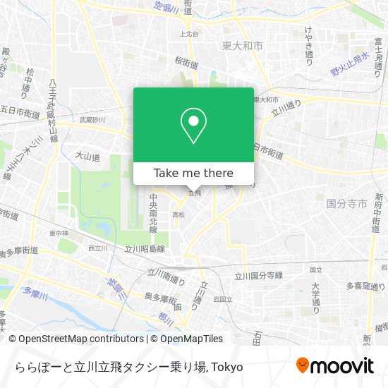 ららぽーと立川立飛タクシー乗り場 map